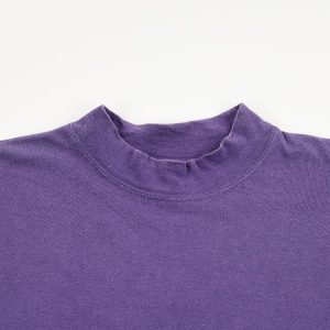 SHIPS 80’s STADIUM スタディアム ハイネック長袖カットソー Lサイズ パープル ジャンク商品