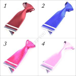 ネクタイ サテンタイプ 全7色 女子高生 コスプレ アニメ ナース 制服 メイド 撮影会 イベント ハロウィーン ワンタッチ 【メール便対応】┃